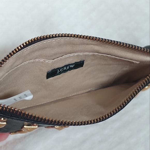 J. Crew Black and Gold Studded Leather Wristlet - Picture 4 of 8